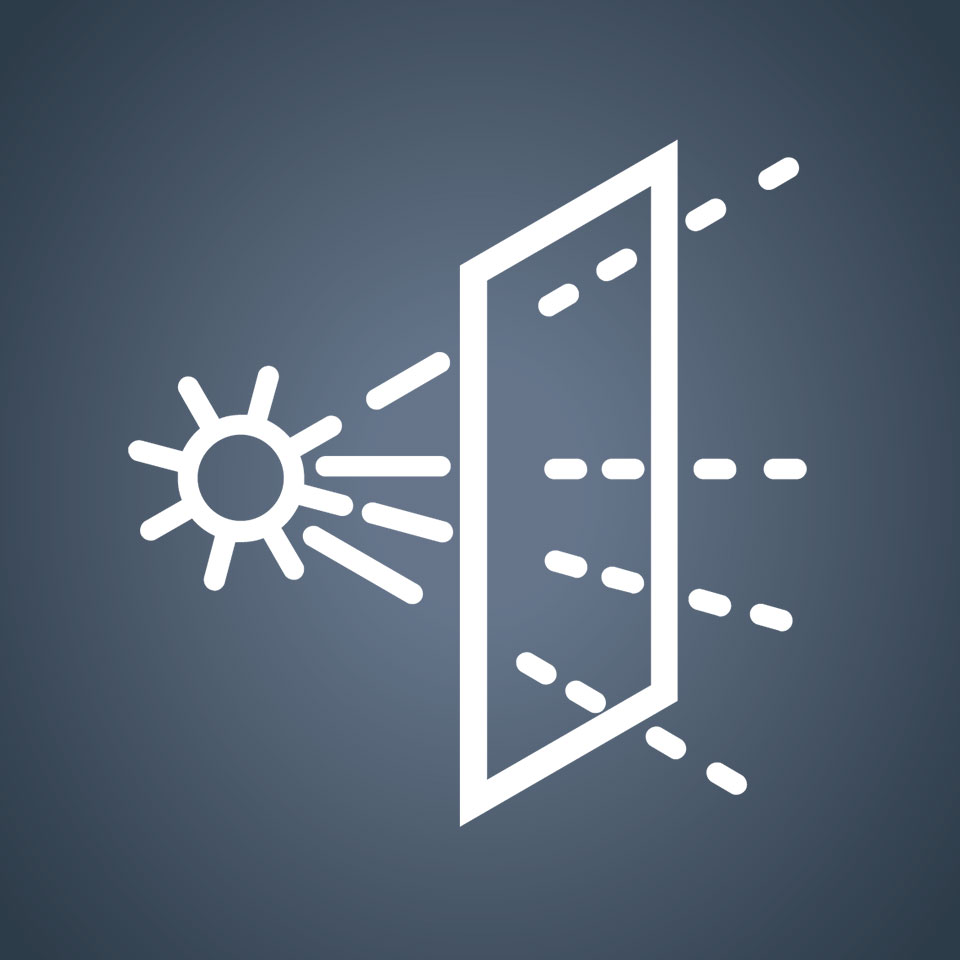 Coefficiente di trasmissione della luce.