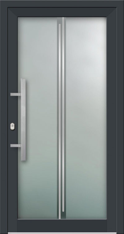 Vetro per porta d'ingresso, Vision Glass Inox.