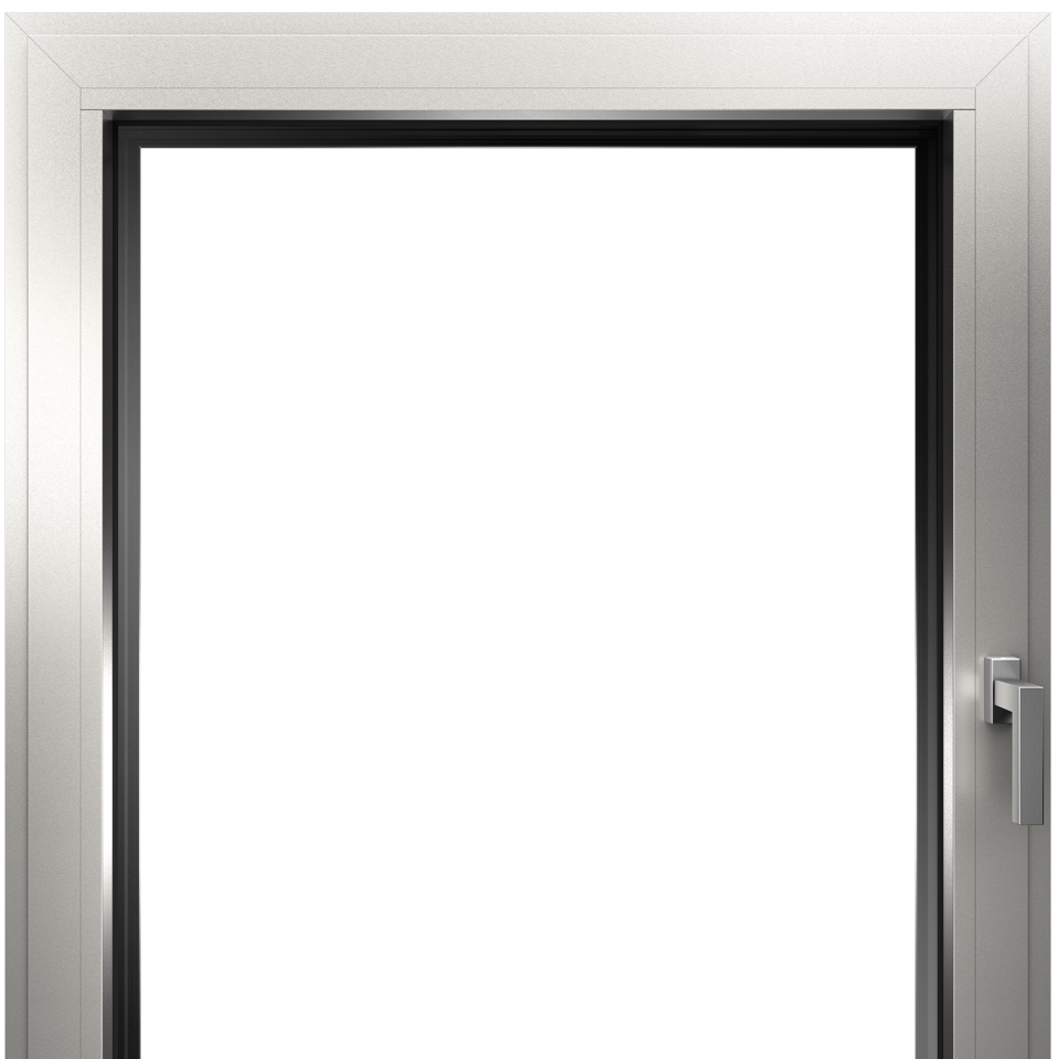 Finestra in alluminio Premium 86, vista dall'interno.